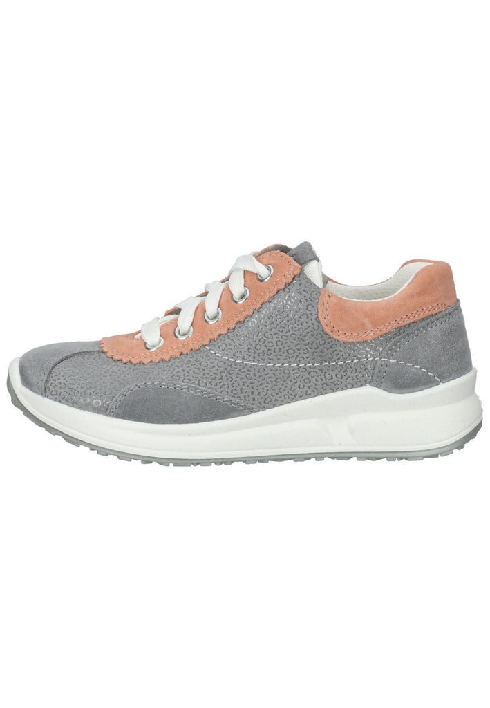 Sneaker Superfit Sneaker Veloursleder/Textil Grau/Rosa