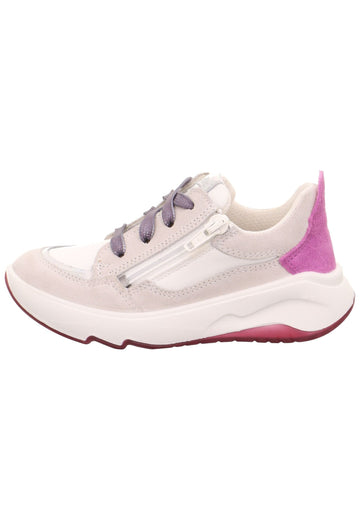 Sneaker Superfit Sneaker Veloursleder/Textil Weiß