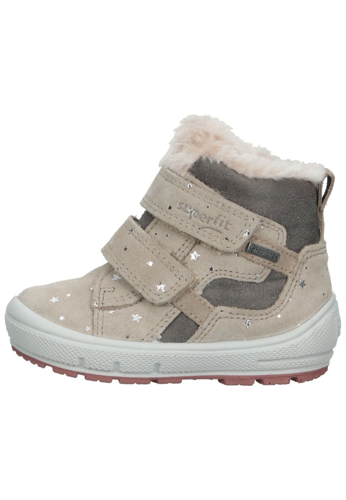 Superfit Stiefel Leder/Textil Beige/Grau Warmfutter