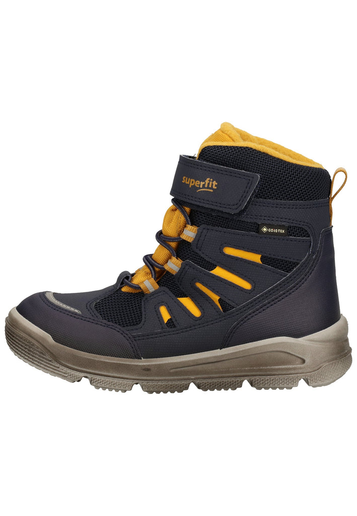 Superfit Stiefel Lederimitat/Textil Blau/Gelb Warmfutter