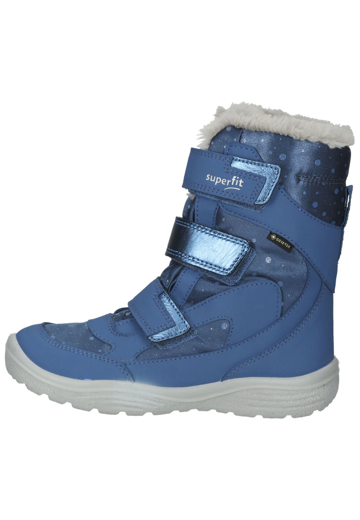 Superfit Stiefel Lederimitat/Textil Blau/Grau Warmfutter