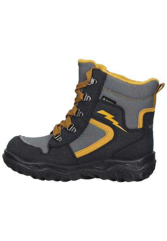 Superfit Stiefel Lederimitat/Textil Grau/Gelb