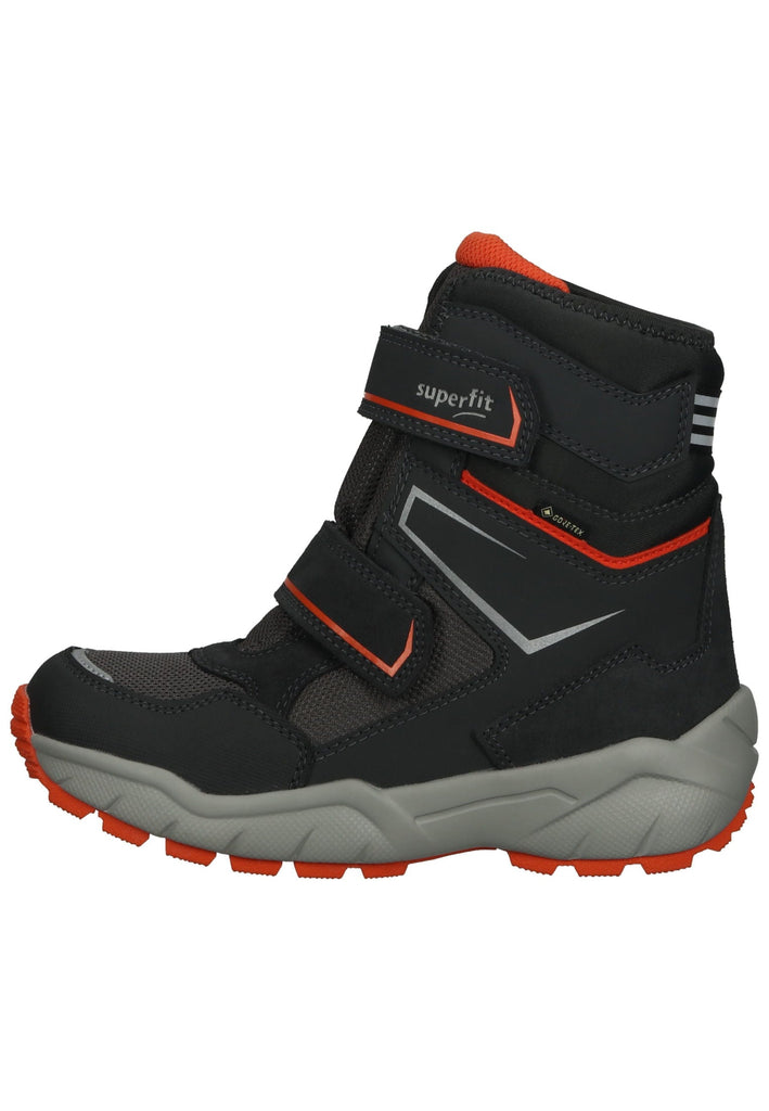 Superfit Stiefel Lederimitat/Textil Grau/Orange Warmfutter
