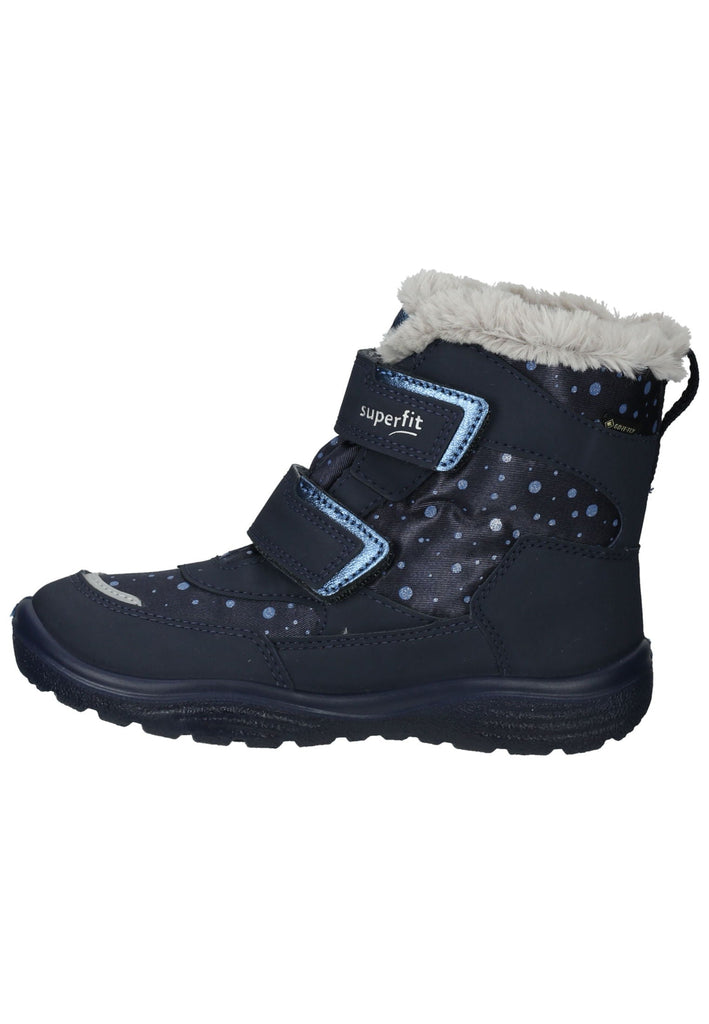 Stiefel Superfit Stiefel Lederimitat/Textil Blau/Grau Warmfutter