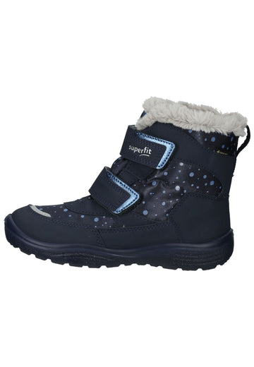 Stiefel Superfit Stiefel Lederimitat/Textil Blau/Grau Warmfutter