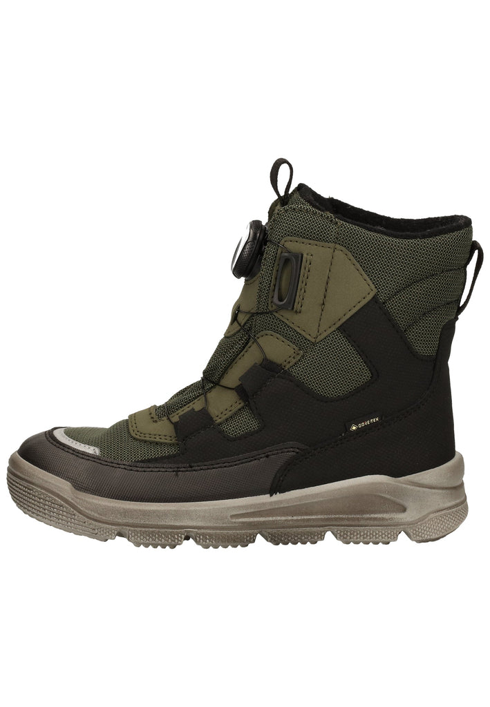 Stiefel Superfit Stiefel Lederimitat/Textil Schwarz/Grün Warmfutter