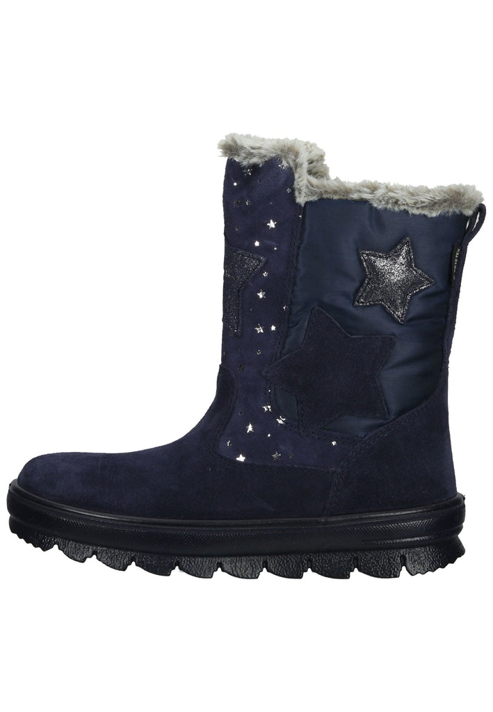 Stiefel Superfit Stiefel Veloursleder/Textil Blau Warmfutter