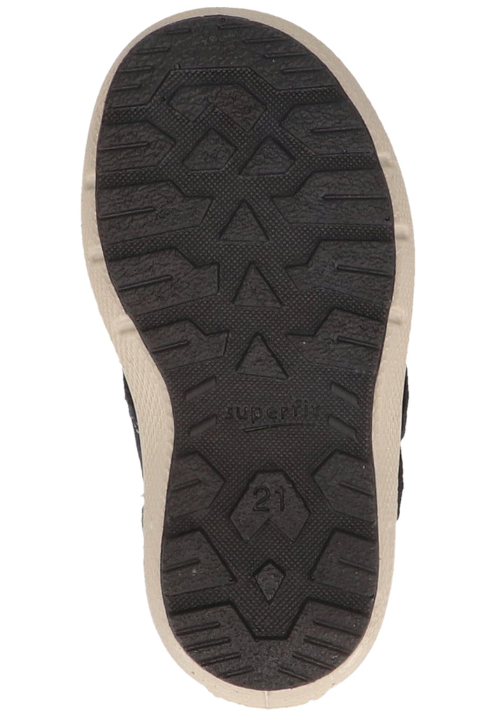 Superfit Stiefel Veloursleder/Textil Blau/Beige Warmfutter