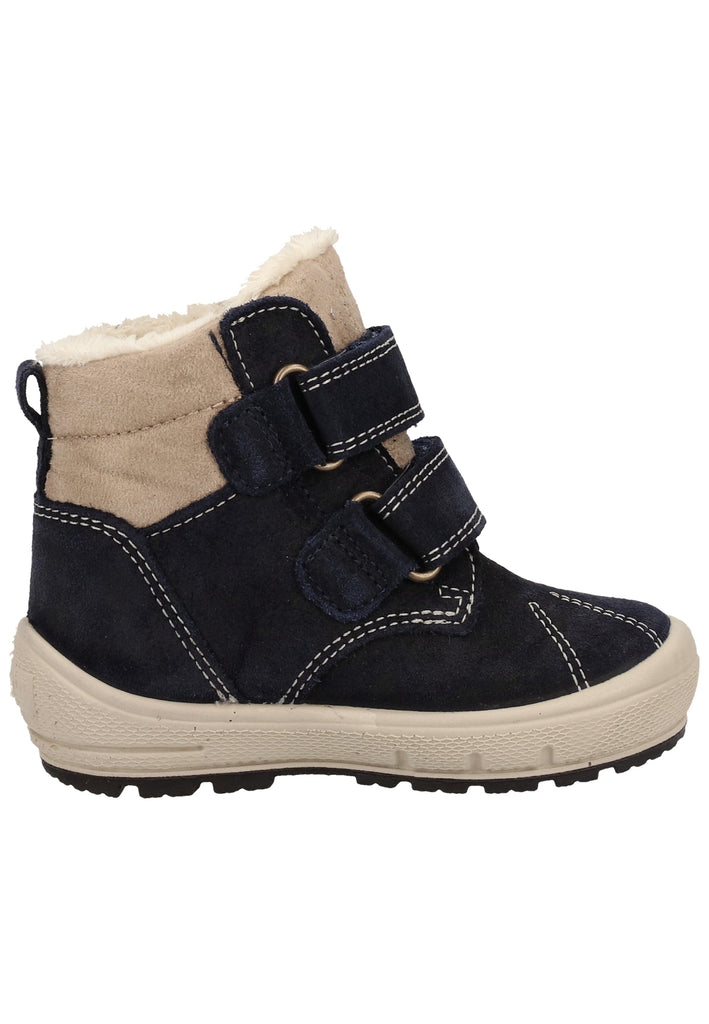 Superfit Stiefel Veloursleder/Textil Blau/Beige Warmfutter