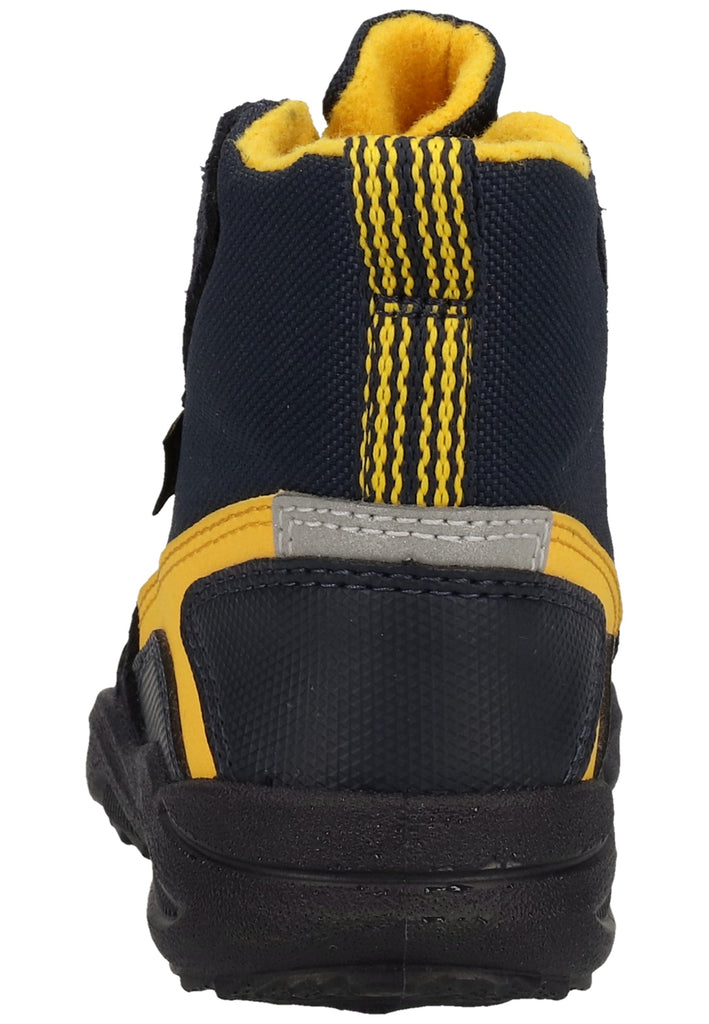 Superfit Stiefel Veloursleder/Textil Blau/Gelb Warmfutter