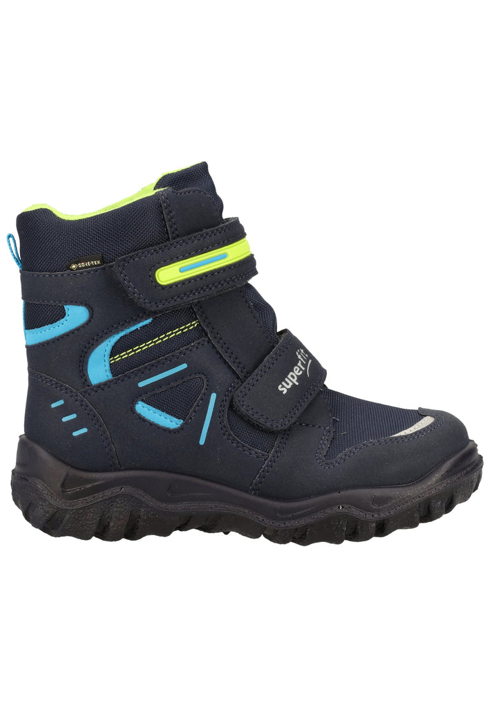Superfit Stiefel Veloursleder/Textil Blau/Grün Warmfutter