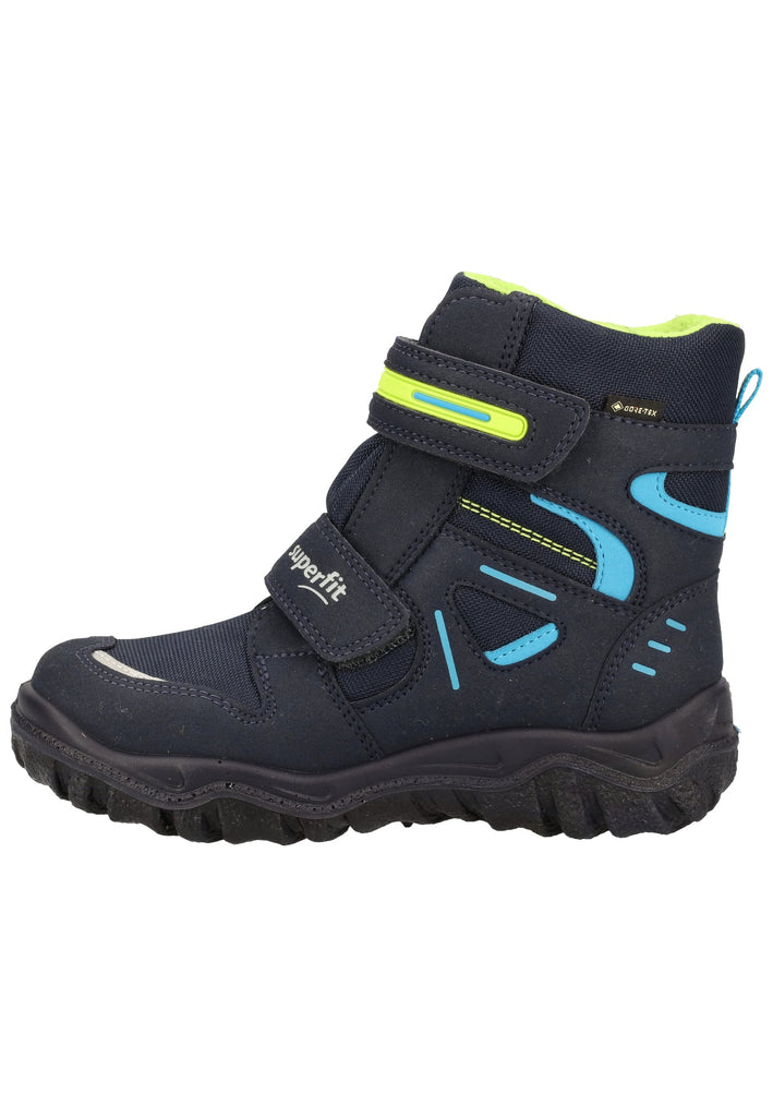 Superfit Stiefel Veloursleder/Textil Blau/Grün Warmfutter