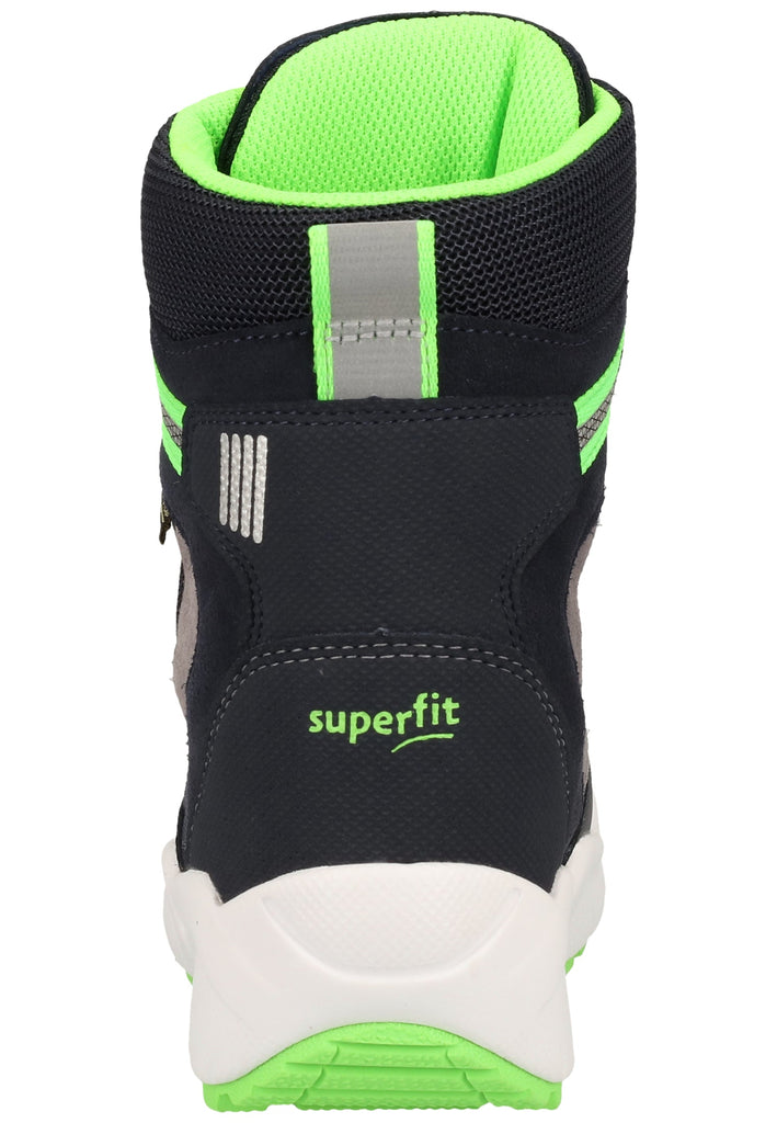 Superfit Stiefel Veloursleder/Textil Blau/Grün Warmfutter