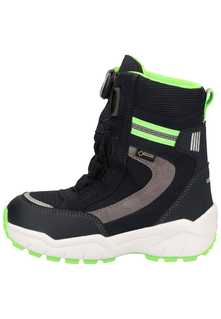 Superfit Stiefel Veloursleder/Textil Blau/Grün Warmfutter