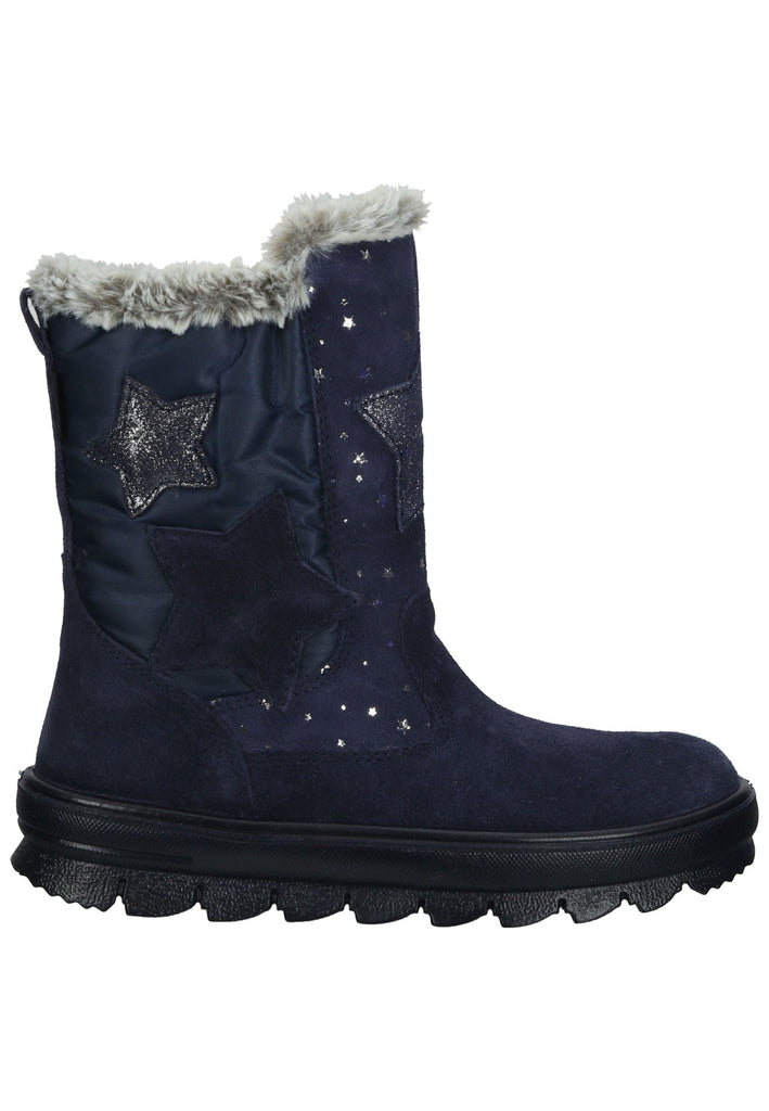 Superfit Stiefel Veloursleder/Textil Blau Warmfutter