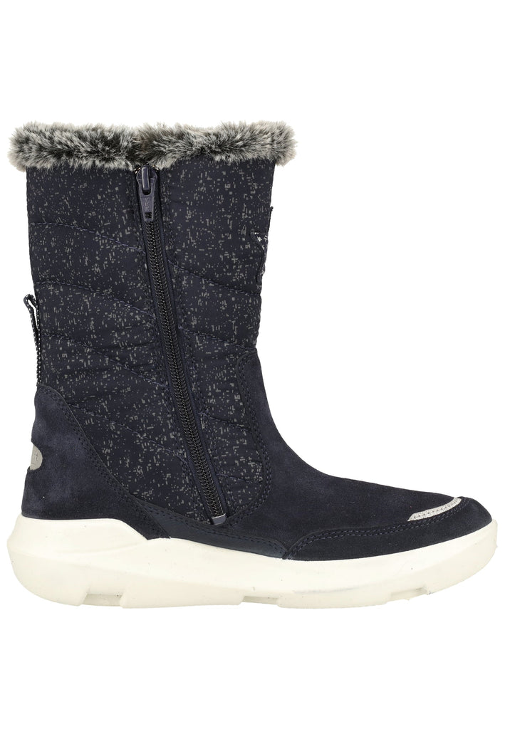 Superfit Stiefel Veloursleder/Textil Blau Warmfutter