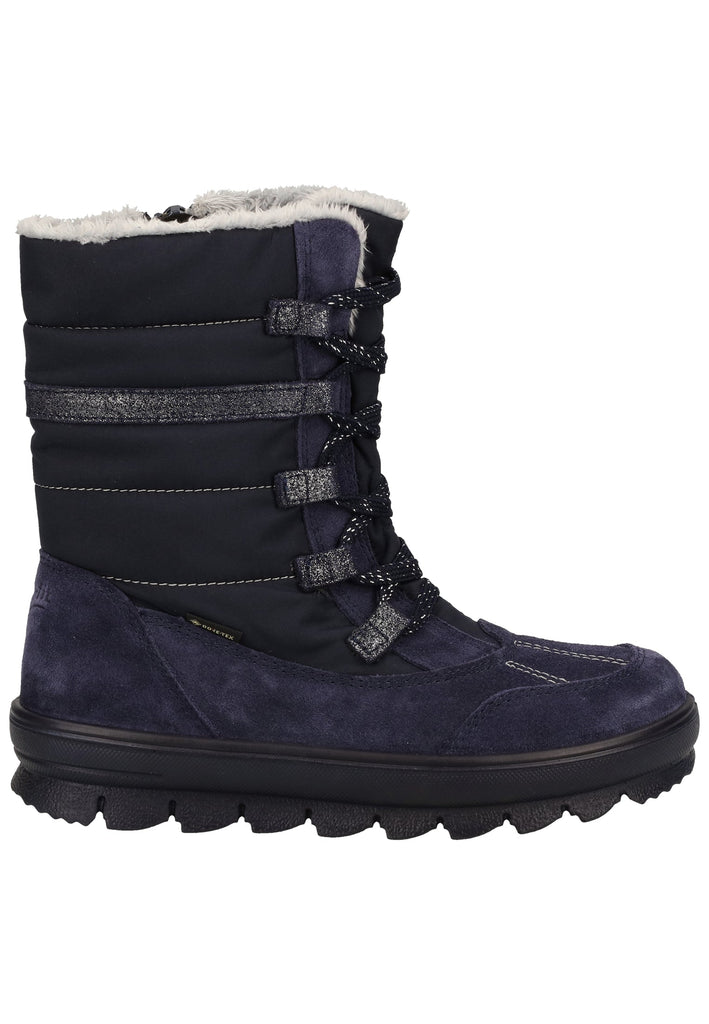 Superfit Stiefel Veloursleder/Textil Blau Warmfutter