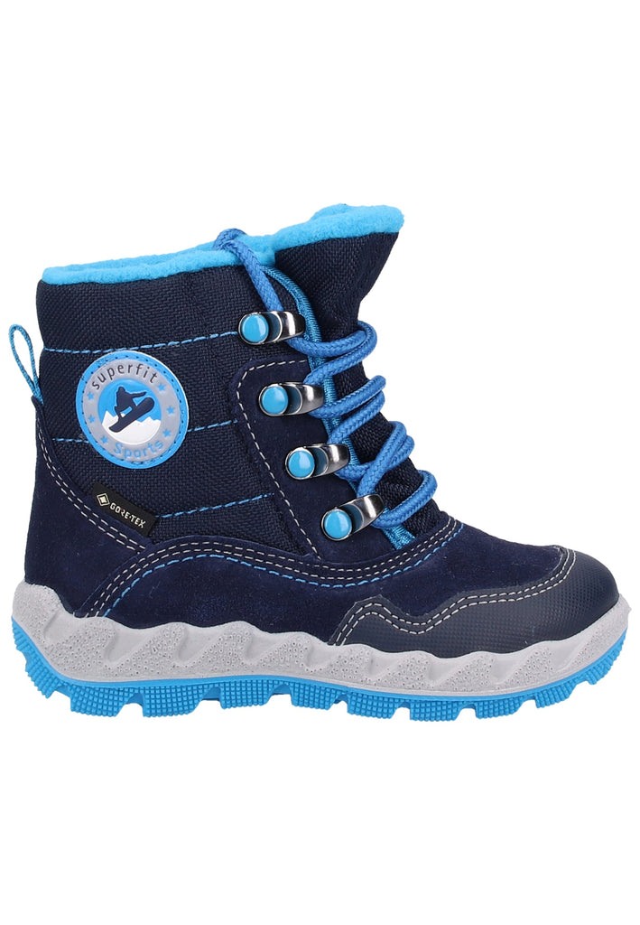 Superfit Stiefel Veloursleder/Textil Blau Warmfutter