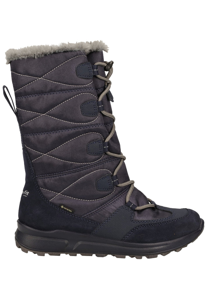 Superfit Stiefel Veloursleder/Textil Dunkelblau Warmfutter