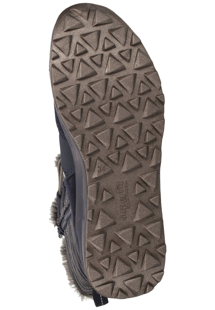 Superfit Stiefel Veloursleder/Textil Dunkelblau Warmfutter