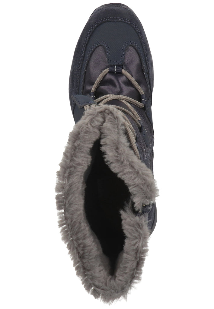 Superfit Stiefel Veloursleder/Textil Dunkelblau Warmfutter