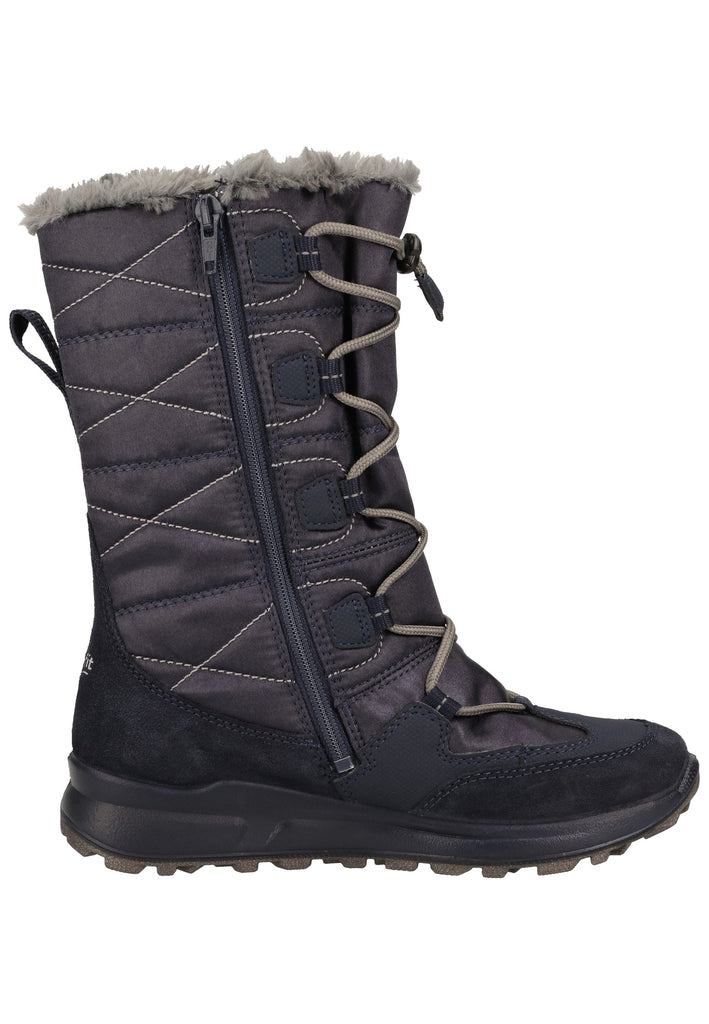 Superfit Stiefel Veloursleder/Textil Dunkelblau Warmfutter