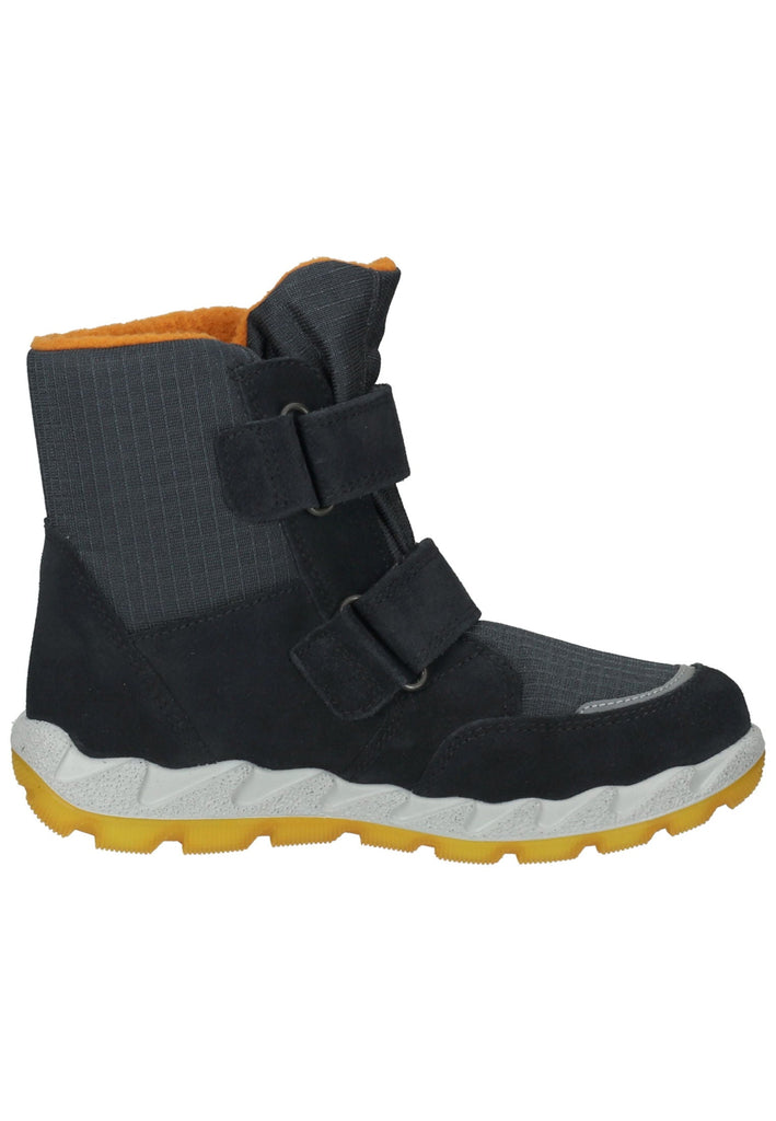 Superfit Stiefel Veloursleder/Textil Grau/Gelb Warmfutter