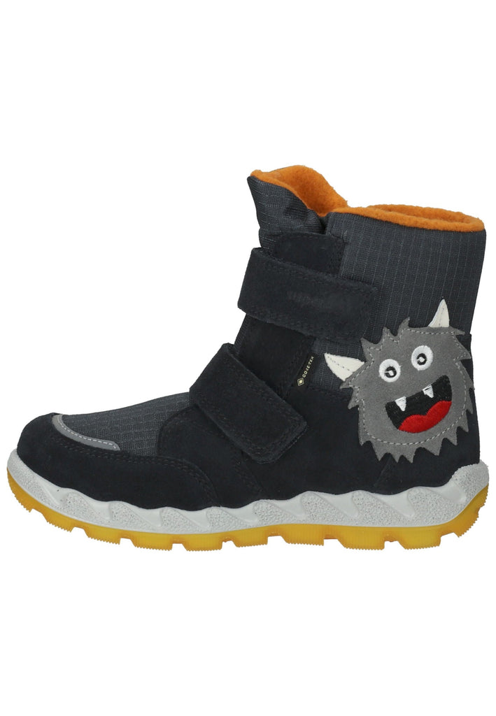 Superfit Stiefel Veloursleder/Textil Grau/Gelb Warmfutter