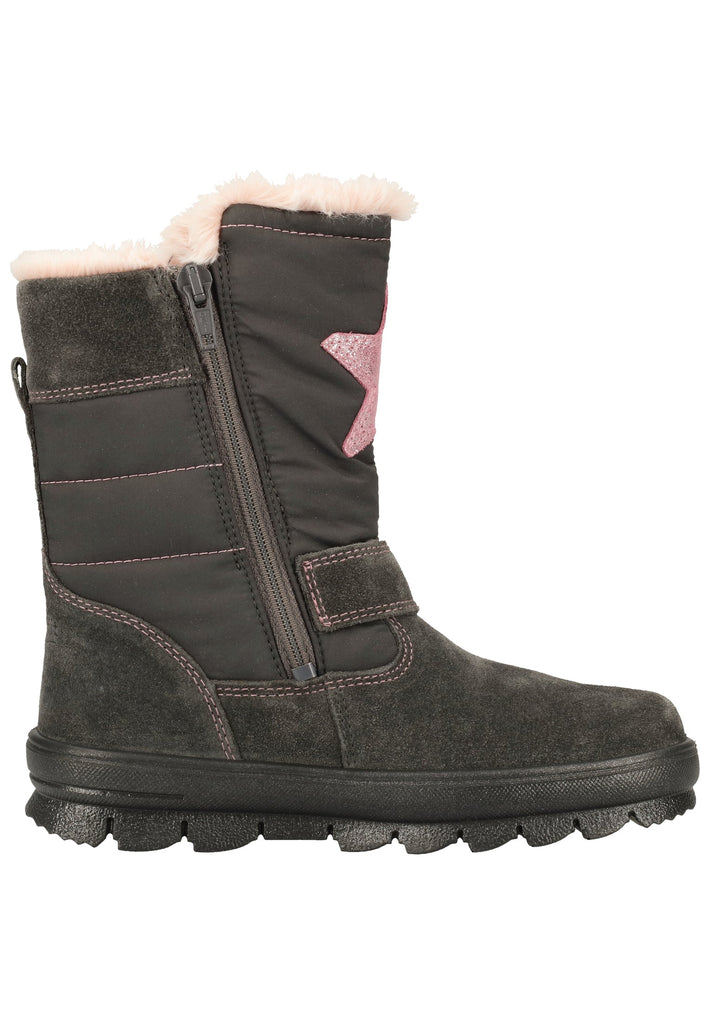 Superfit Stiefel Veloursleder/Textil Grau Warmfutter