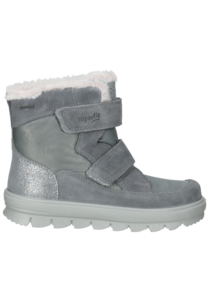 Superfit Stiefel Veloursleder/Textil Hellgrau Warmfutter