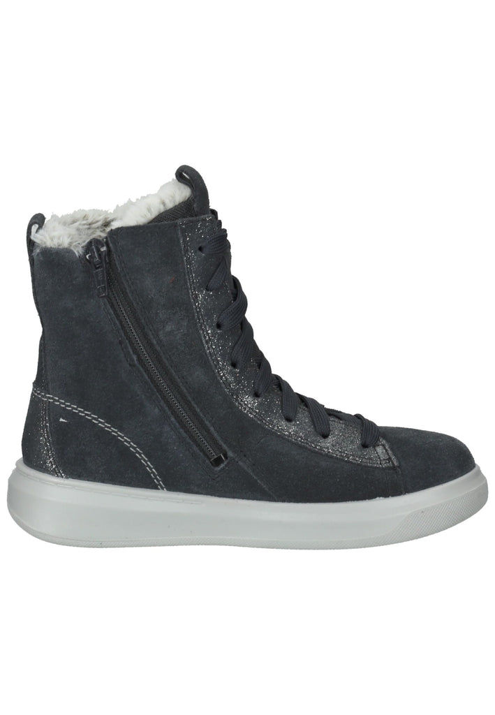 Superfit Stiefelette Leder/Textil Grau Warmfutter