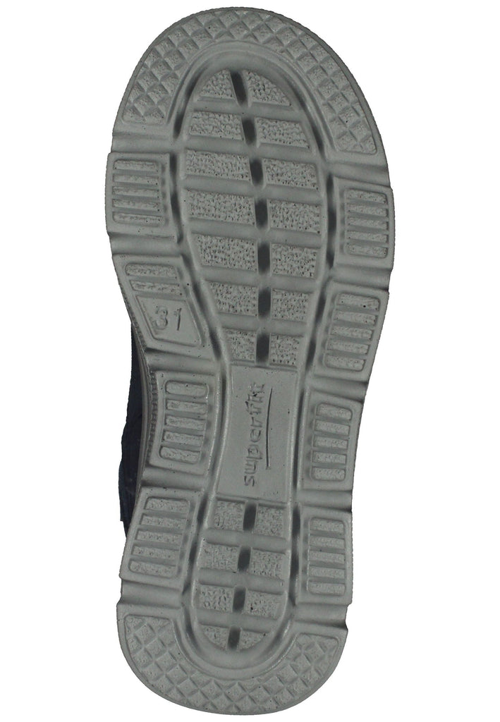 Superfit Stiefelette Lederimitat Schwarz/Blau Warmfutter