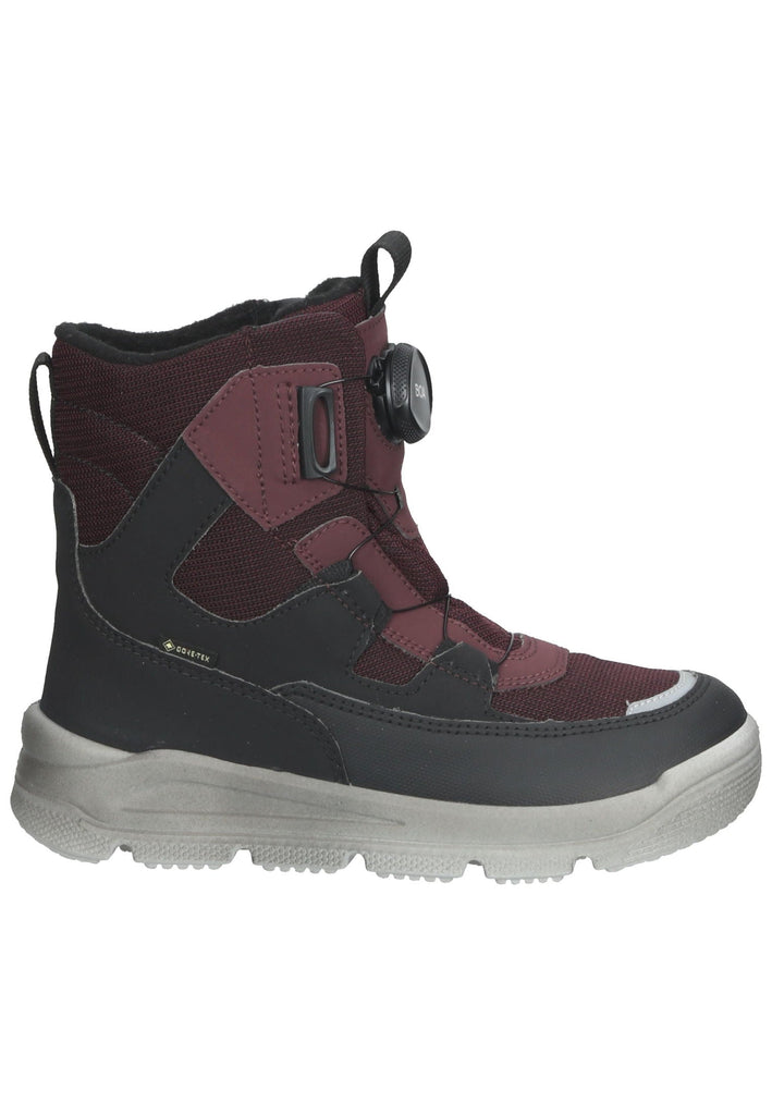 Superfit Stiefelette Lederimitat Schwarz/Rot Warmfutter