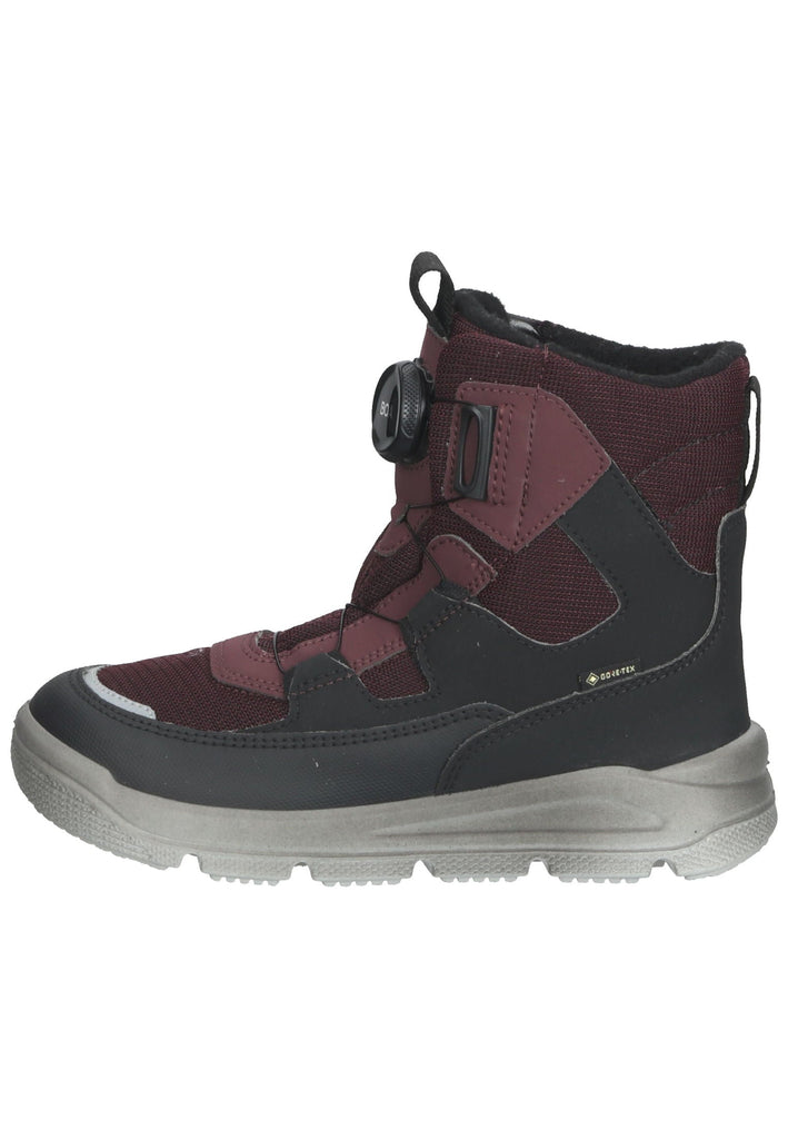 Superfit Stiefelette Lederimitat Schwarz/Rot Warmfutter