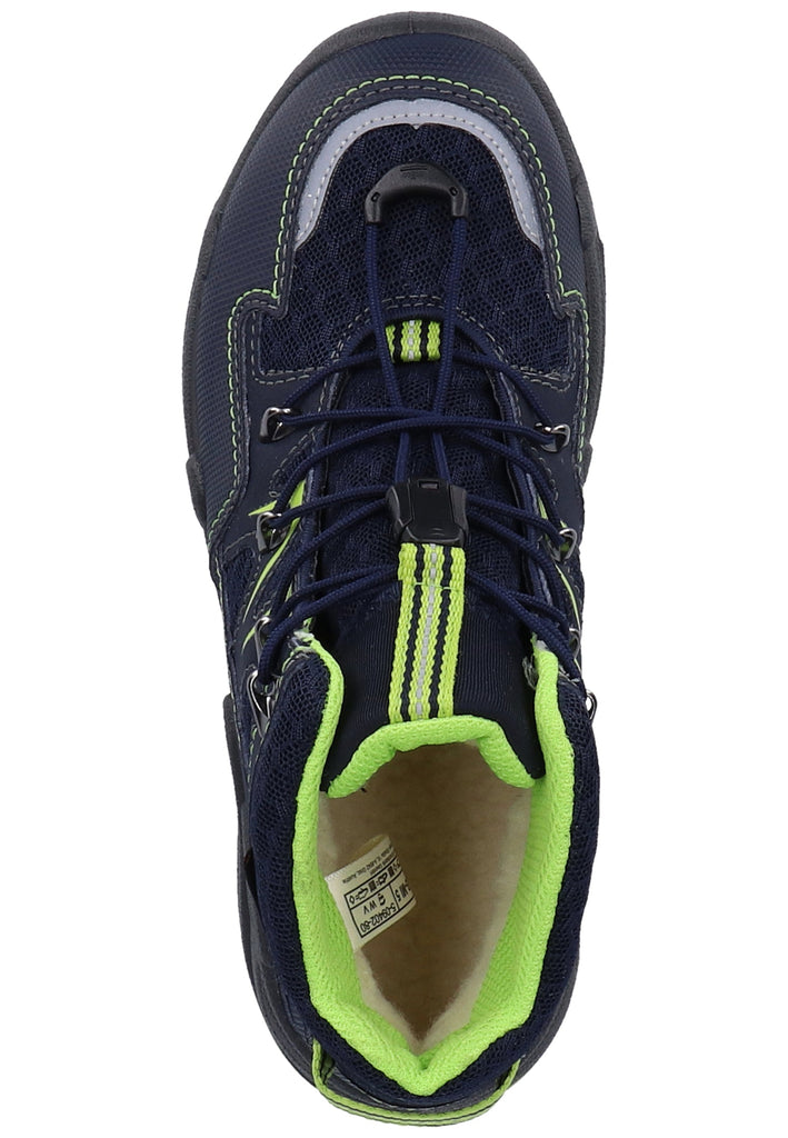 Superfit Stiefelette Lederimitat/Textil Blau/Grün Warmfutter