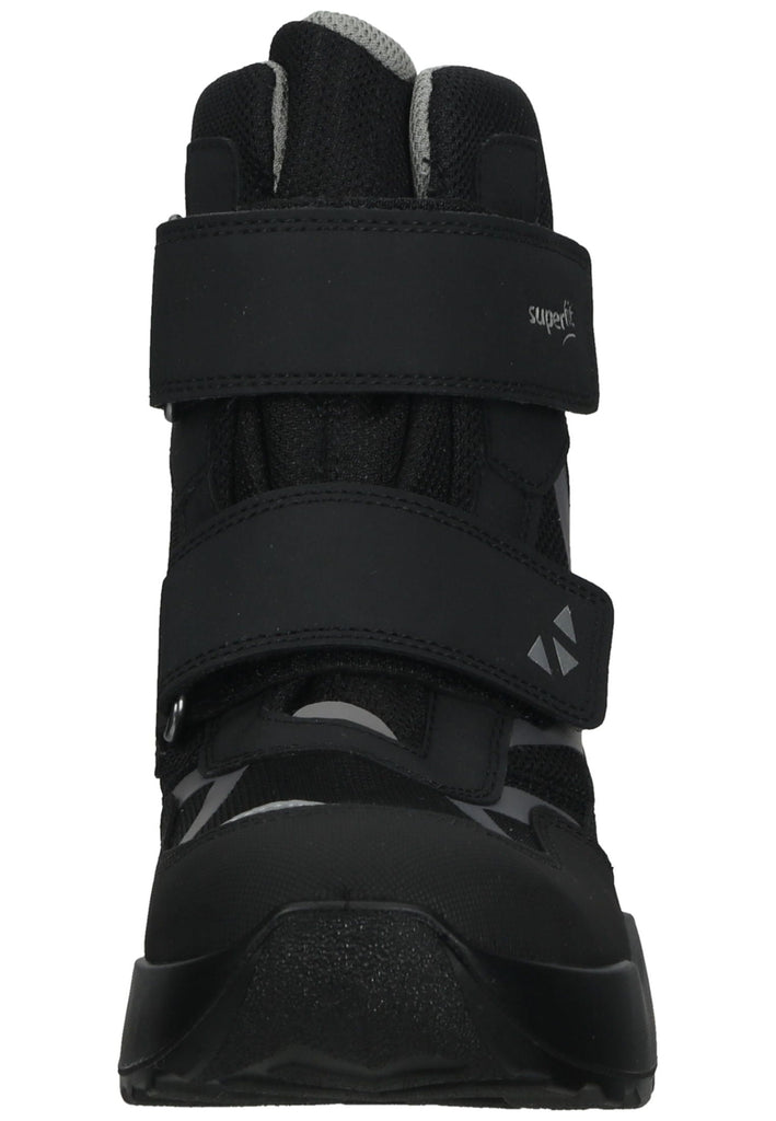 Superfit Stiefelette Lederimitat/Textil Schwarz/Grau Warmfutter
