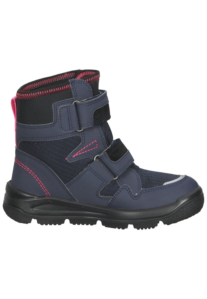 Superfit Stiefelette Veloursleder Blau/Pink Warmfutter