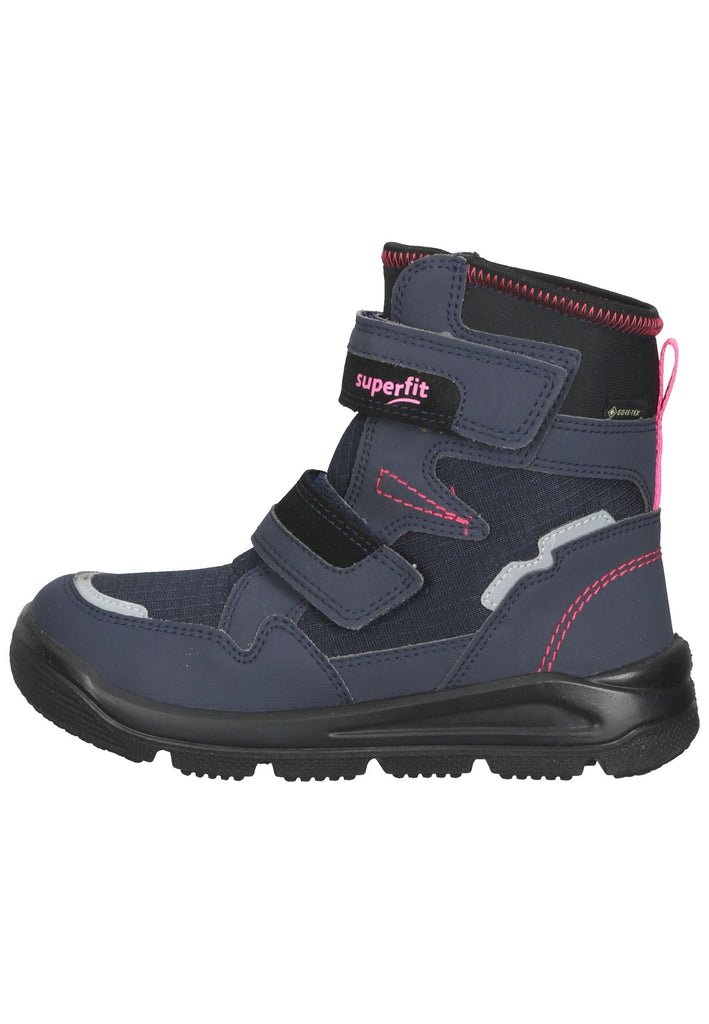 Superfit Stiefelette Veloursleder Blau/Pink Warmfutter