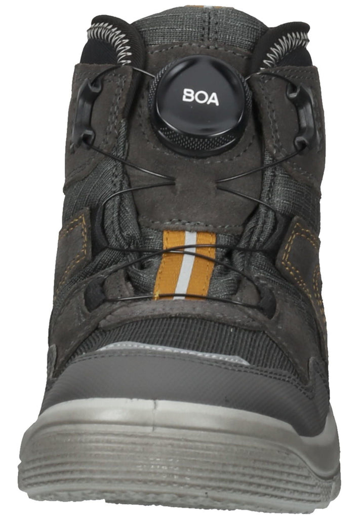 Superfit Stiefelette Veloursleder Grau/Gelb