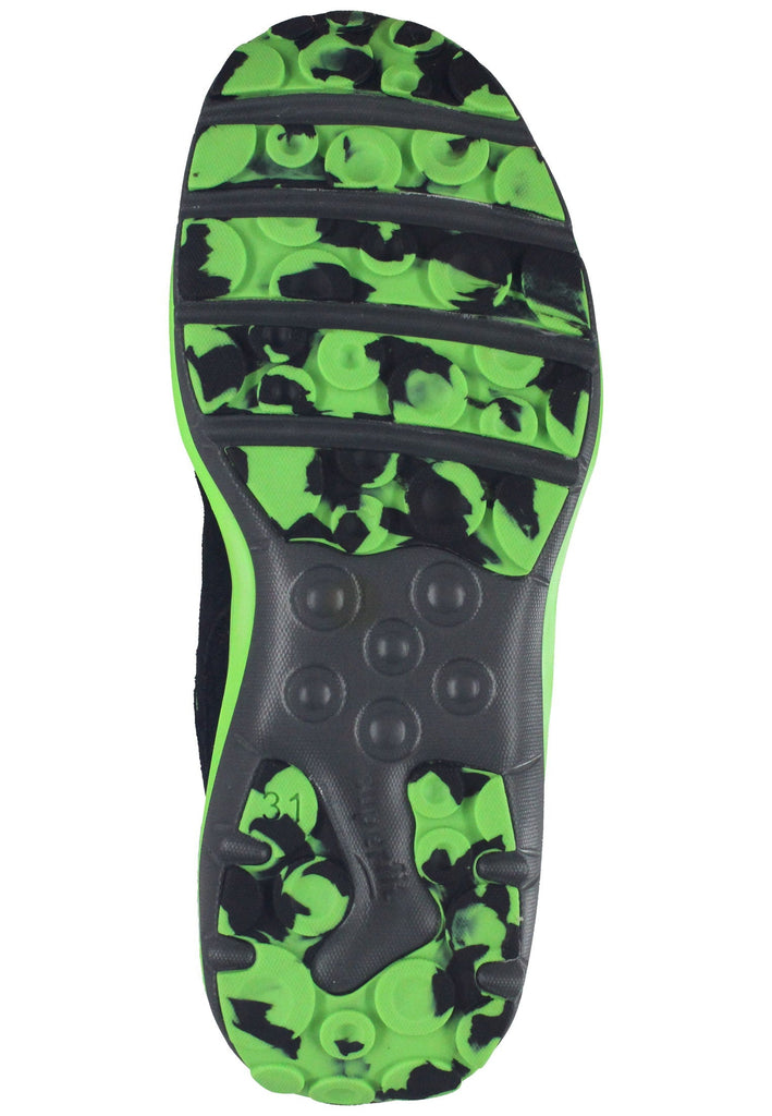 Superfit Stiefelette Veloursleder Schwarz/Grün