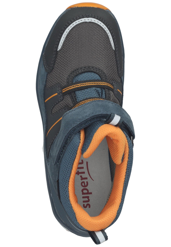 Superfit Stiefelette Veloursleder/Synthetik Blau/Orange