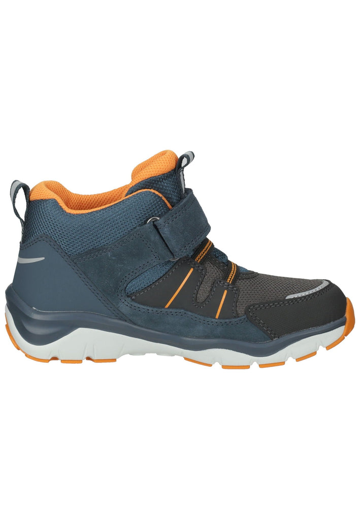Superfit Stiefelette Veloursleder/Synthetik Blau/Orange