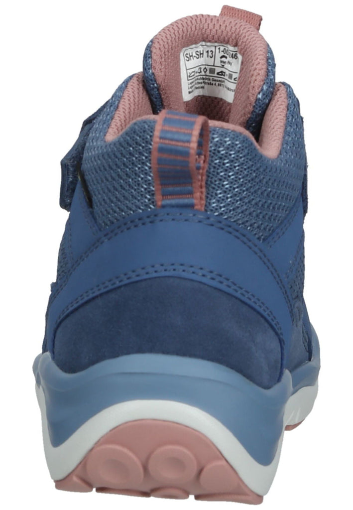 Superfit Stiefelette Veloursleder/Synthetik Blau/Pink