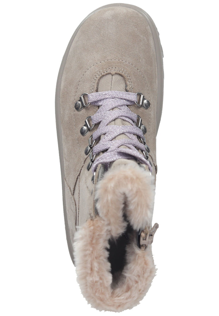 Superfit Stiefelette Veloursleder/Textil Beige Warmfutter