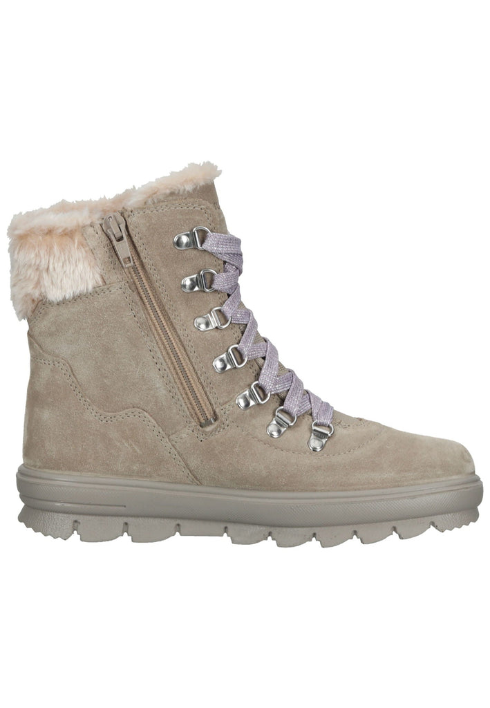 Superfit Stiefelette Veloursleder/Textil Beige Warmfutter