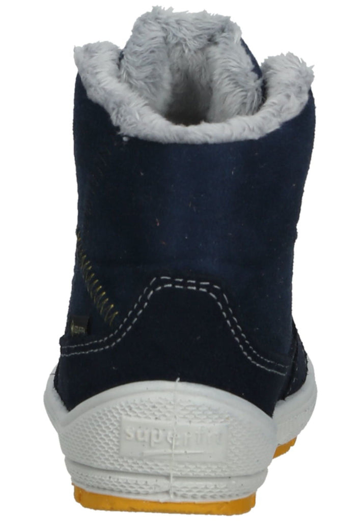 Superfit Stiefelette Veloursleder/Textil Blau/Gelb Warmfutter