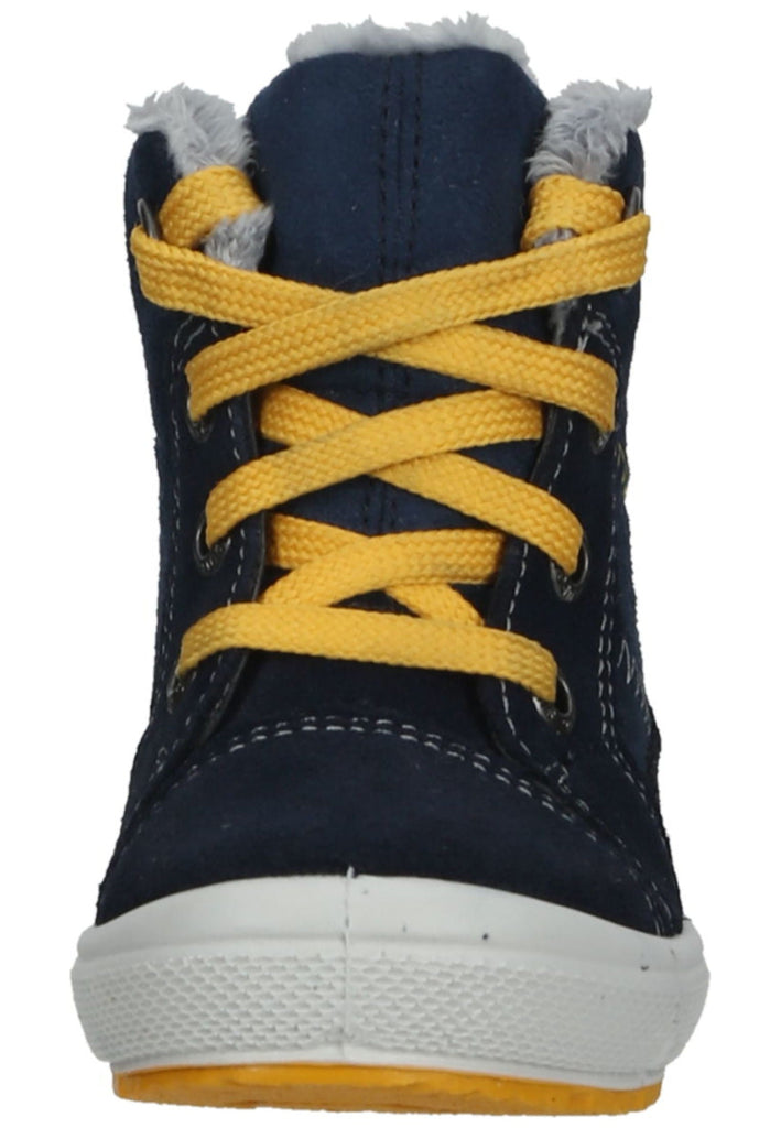 Superfit Stiefelette Veloursleder/Textil Blau/Gelb Warmfutter