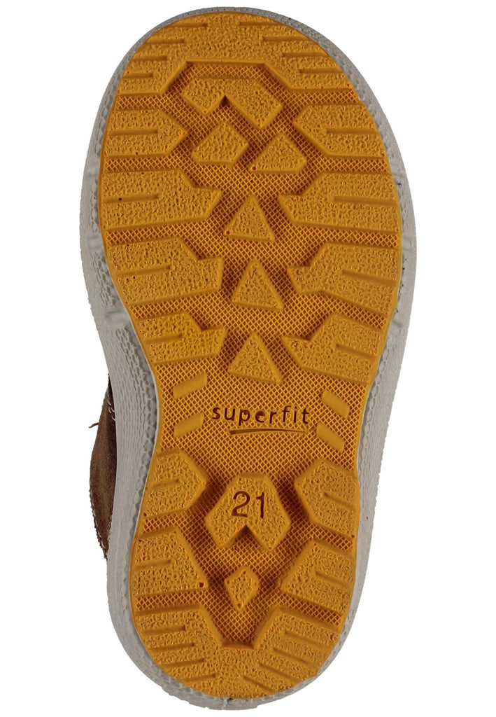 Superfit Stiefelette Veloursleder/Textil Braun/Gelb Warmfutter