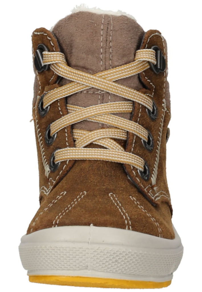 Superfit Stiefelette Veloursleder/Textil Braun/Gelb Warmfutter