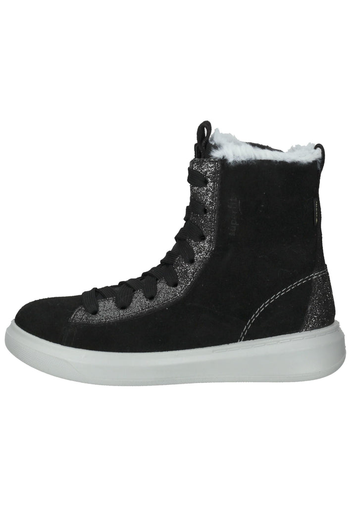 Stiefeletten Superfit Stiefelette Leder/Textil Schwarz Warmfutter
